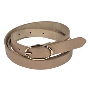 ANNE KLEIN WOMEN’S BELT – LARGE – MACCHIATO W/ GOLD BUCKLE – FAUX LEATHER – NWT
